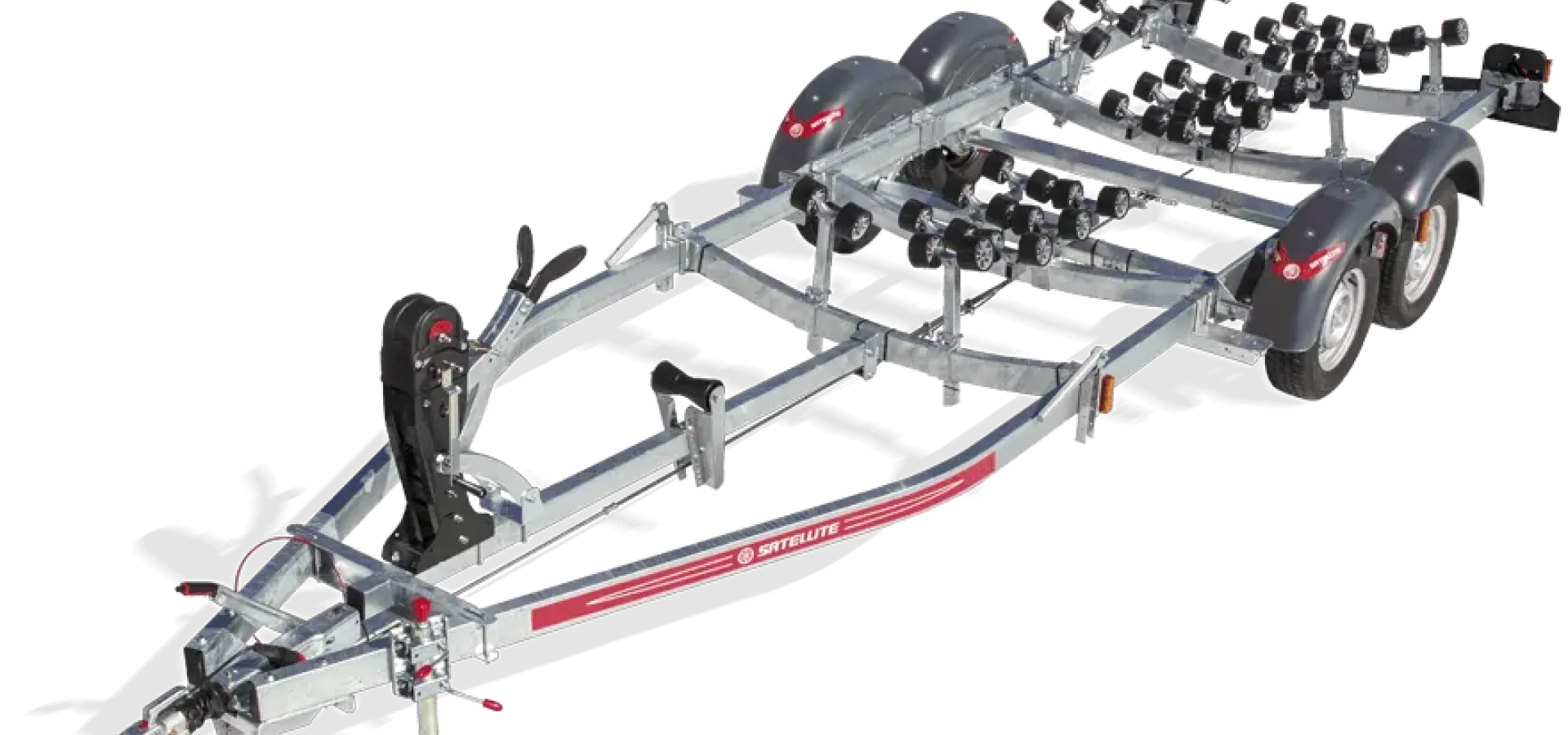 Satellite MX252 – profesionalna prikolica za največja plovila po meri | Maksimalna stabilnost in oprema